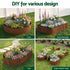 Metal Garden Edging – 10ft Flexible Corrugated Steel Lawn Border, Rust