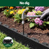 Garden Landscape Edging – Flexible PP No‑Dig Border, 10pcs + 30 Nails, Black