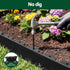 Garden Landscape Edging – Flexible PP No‑Dig Border, 10pcs + 60 Nails, Black