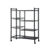 4-Tier Kitchen Rack Microwave Bakers Storage Shelf with 3 Baskets Wheels