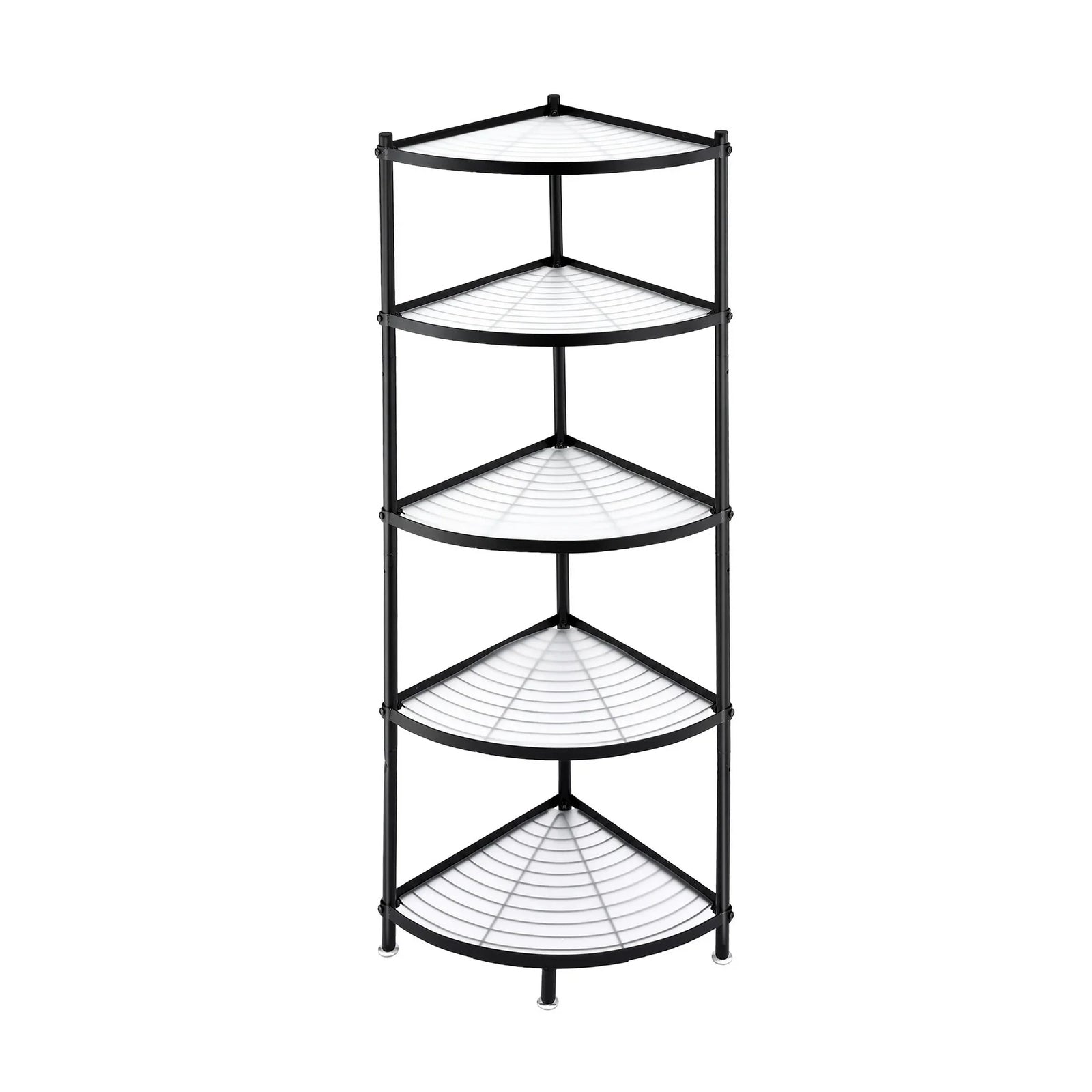 5-Tier Kitchen Corner Shelf Rack Stand Microwave Metal Storage Shelves