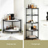 5-Tier Kitchen Corner Shelf Rack Stand Microwave Metal Storage Shelves