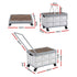 Gardeon Collapsible Outdoor Storage Box 54L Stackable Folding Camping Organizer Wheels Plywood Lid Beige