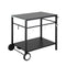 BBQ Prep Cart – Stainless Steel Outdoor Kitchen Trolley with Wheels Black