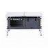 Camping Table Adjustable Storage Cabinet Aluminum MDF 120cm Grey