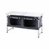 Camping Table Adjustable Storage Cabinet Aluminum MDF 120cm Grey