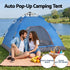 Auto Pop Up Tent – 2–3 Person, 210D Oxford, PU3000, Blue