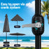Outdoor Umbrella 2.9m Market Umbrella with String Light Tilt Charcoal Shade