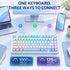 SOLAKAKA A75 Wireless Mechanical Keyboard 75% Gasket Hot-Swap RGB Knob Blue