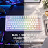 SOLAKAKA A75 Wireless Mechanical Keyboard 75% Gasket Hot-Swap RGB Knob White