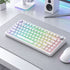 SOLAKAKA A75 Wireless Mechanical Keyboard 75% Gasket Hot-Swap RGB Knob White