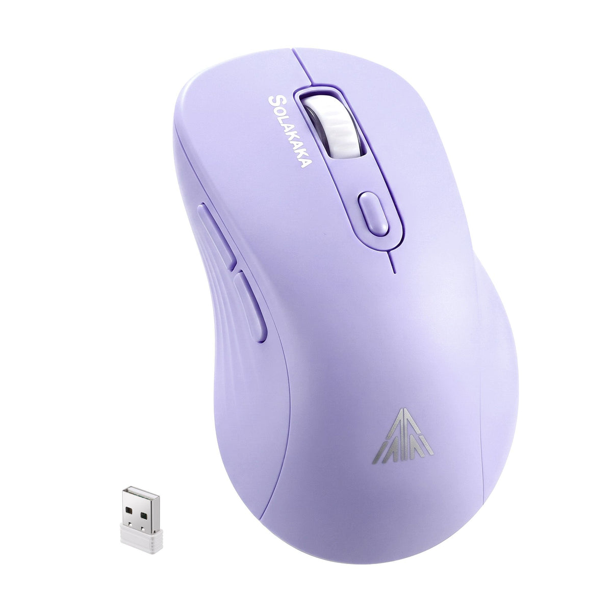 SOLAKAKA SM66 Silent Wireless Mouse Bluetooth 2.4GHz Multi-Device 4200DPI Purple