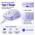 SOLAKAKA SM66 Silent Wireless Mouse Bluetooth 2.4GHz Multi-Device 4200DPI Purple