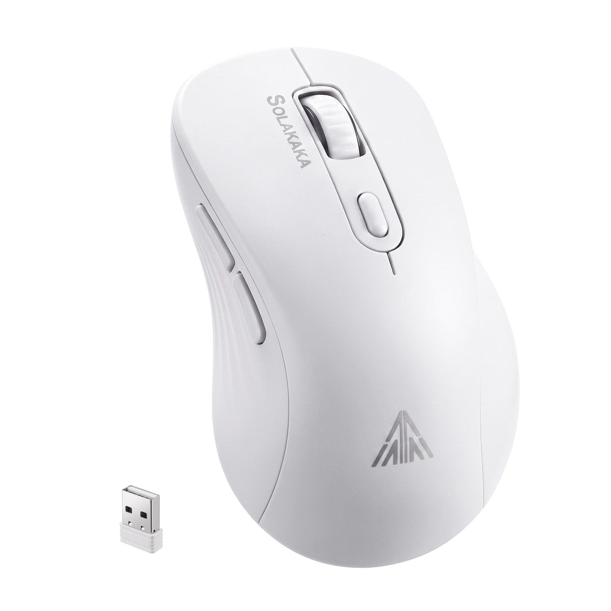 SOLAKAKA SM66 Silent Wireless Mouse Bluetooth 2.4GHz Multi-Device 4200 DPI White