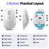 SOLAKAKA SM66 Silent Wireless Mouse Bluetooth 2.4GHz Multi-Device 4200 DPI White