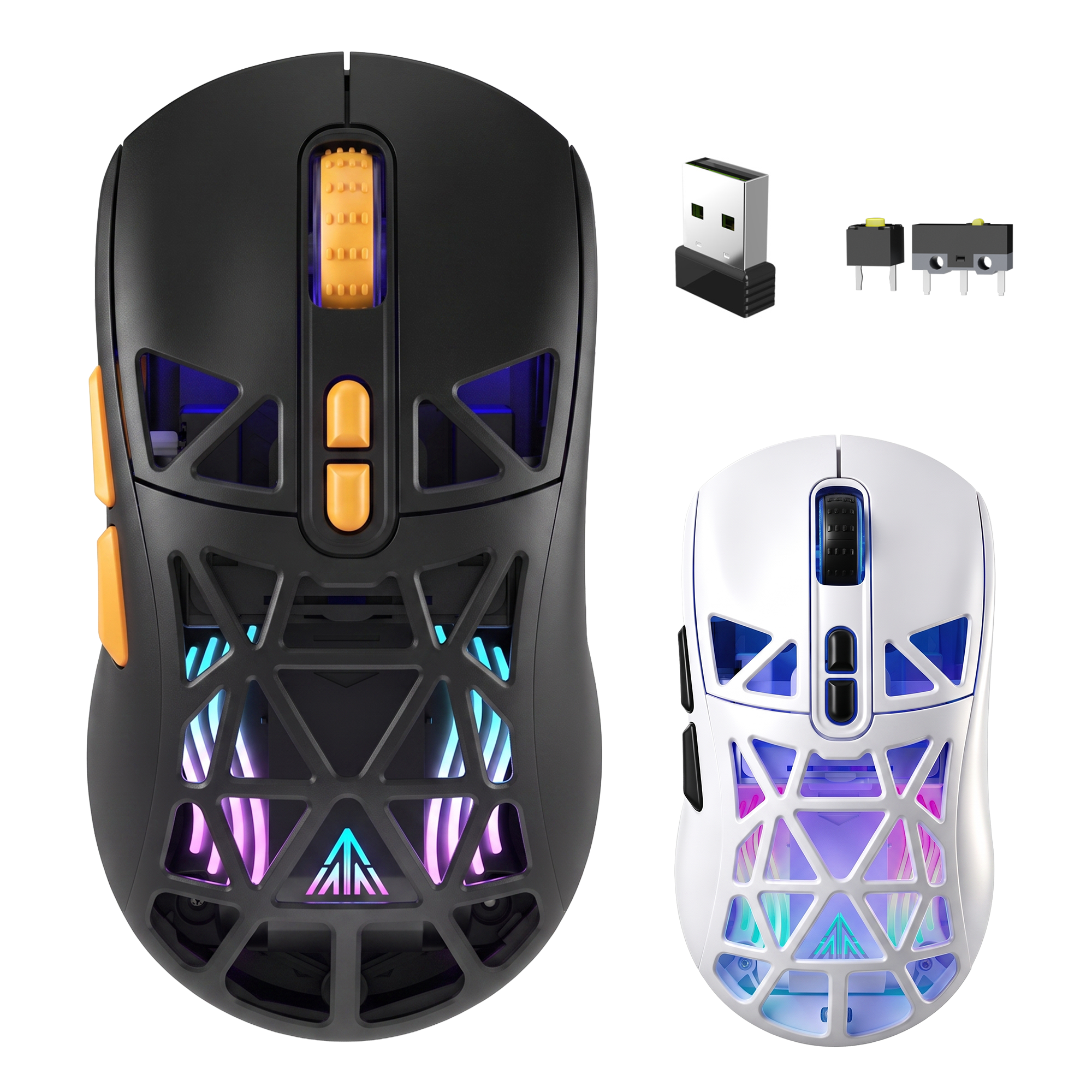 SOLAKAKA SM802 Pro Wireless Gaming Mouse Tri-Mode RGB 24000 DPI Hot-Swap Black