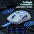 SOLAKAKA SM802 Pro Wireless Gaming Mouse Tri-Mode RGB 24000 DPI Hot-Swap White