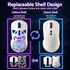 SOLAKAKA SM802 Pro Wireless Gaming Mouse Tri-Mode RGB 24000 DPI Hot-Swap White