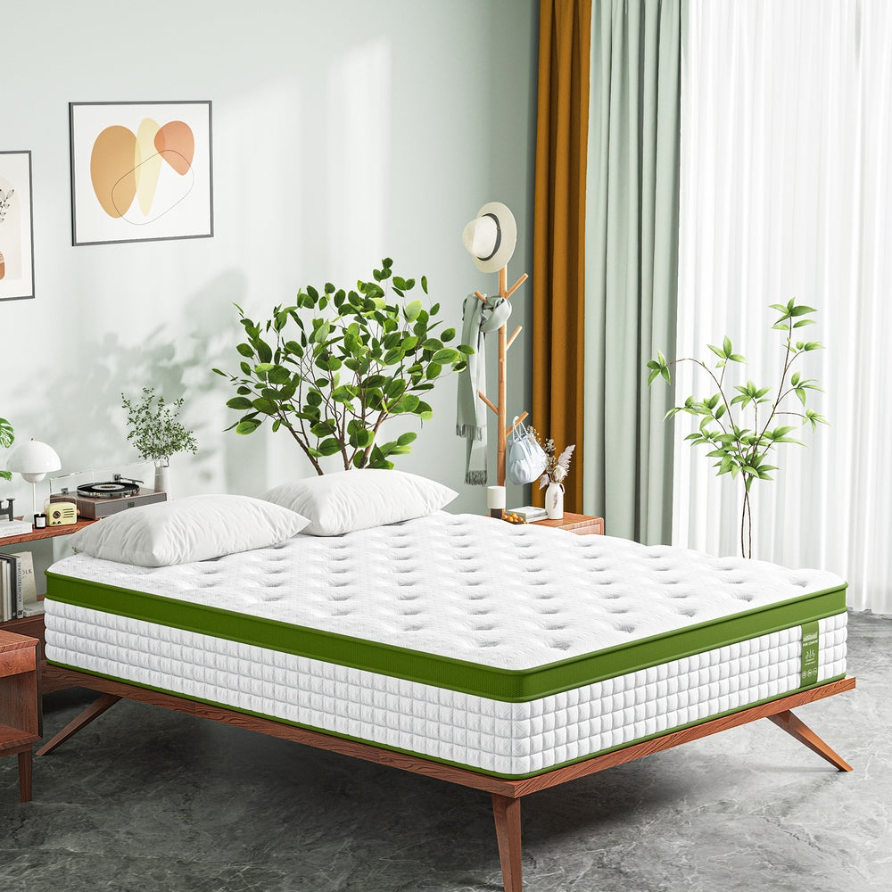 BedStory King Single Mattress 30cm Medium Firm Hybrid Mattress for Pressure Relief Motion Isolation