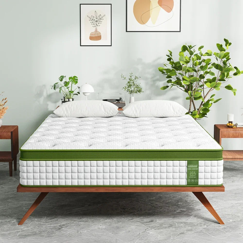 Queen 30cm Hybrid Mattress Cooling Gel Memory Foam 5 Zone Pocket Spring Bed Temperature Regulating