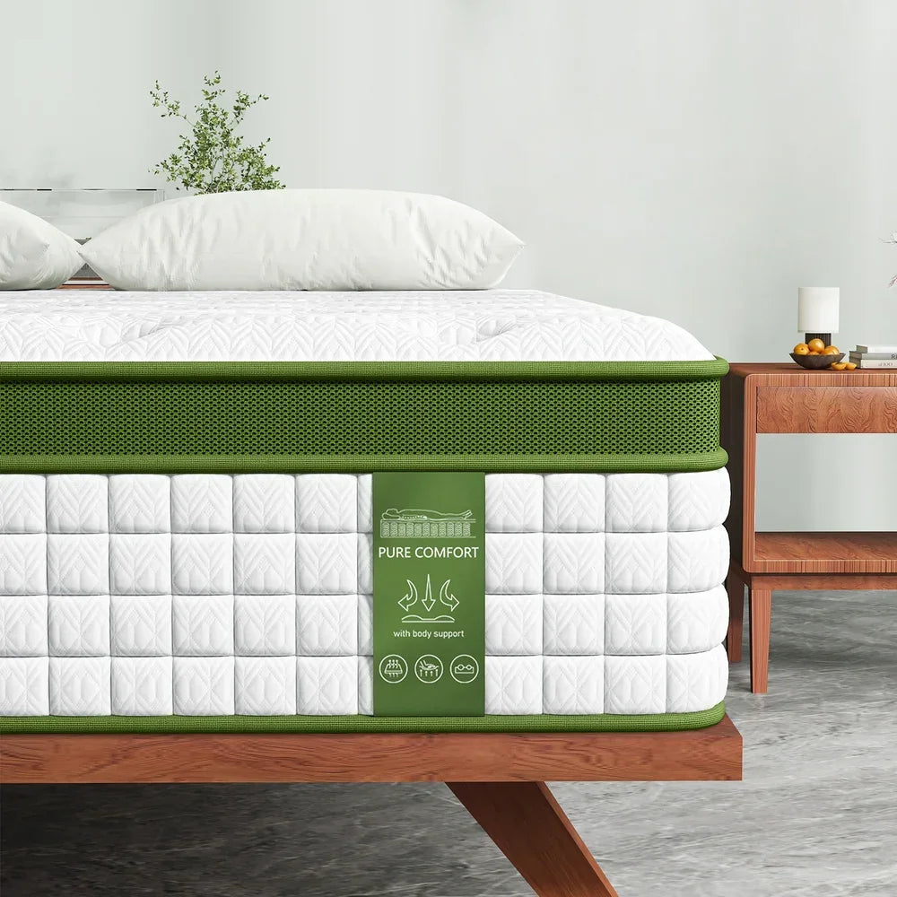 Queen 30cm Hybrid Mattress Cooling Gel Memory Foam 5 Zone Pocket Spring Bed Temperature Regulating