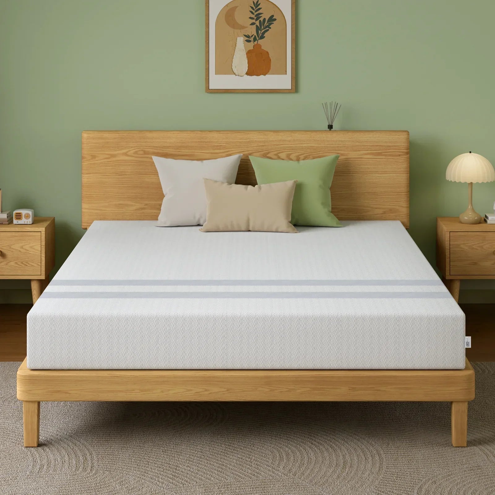 20cm King Reversible Gel Memory Foam Mattress  Medium Soft & Firm