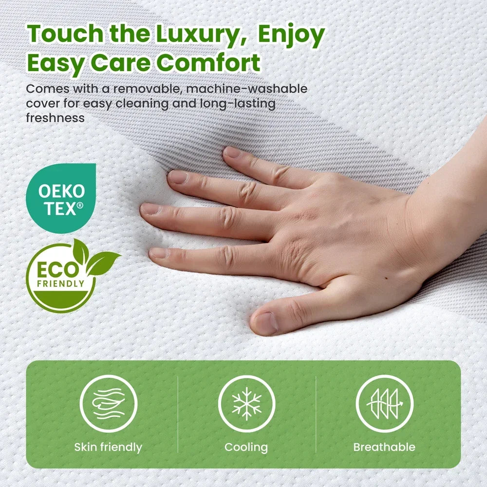 25cm King Single Reversible Gel Memory Foam Mattress  Medium & Firm