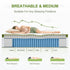 34cm Double Latex Hybrid Mattress Medium Firm - 5 Zone Pocket Spring Bed for Pressure Relief Motion Isolation