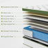 34cm Single Latex Hybrid Mattress Medium Firm - 5 Zone Pocket Spring Bed for Pressure Relief Motion Isolation