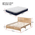 RoomSense Double 30cm Latex Mattress Medium Firm Bundle, Pine Bed Frame