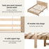 RoomSense Double 30cm Latex Mattress Medium Firm Bundle, Pine Bed Frame