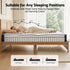 RoomSense Double 26cm Firm Mattress Bundle with Oatmeal Wooden Bed Frame