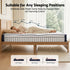 RoomSense Queen 26cm Firm Mattress Bundle with Oatmeal Wooden Bed Frame