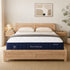 RoomSense Queen 26cm Firm Mattress Bundle with Oatmeal Wooden Bed Frame