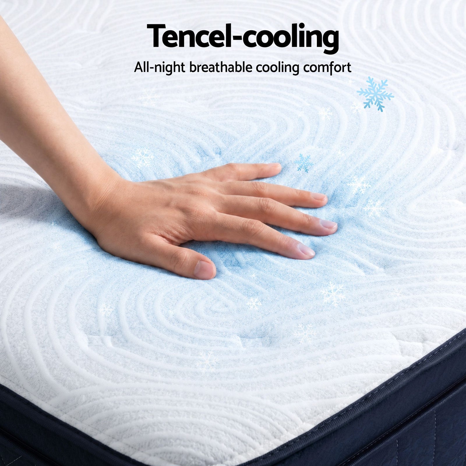 Queen Mattress – 34cm Medium Firm Hybrid, Tencel Cooling Pocket Spring