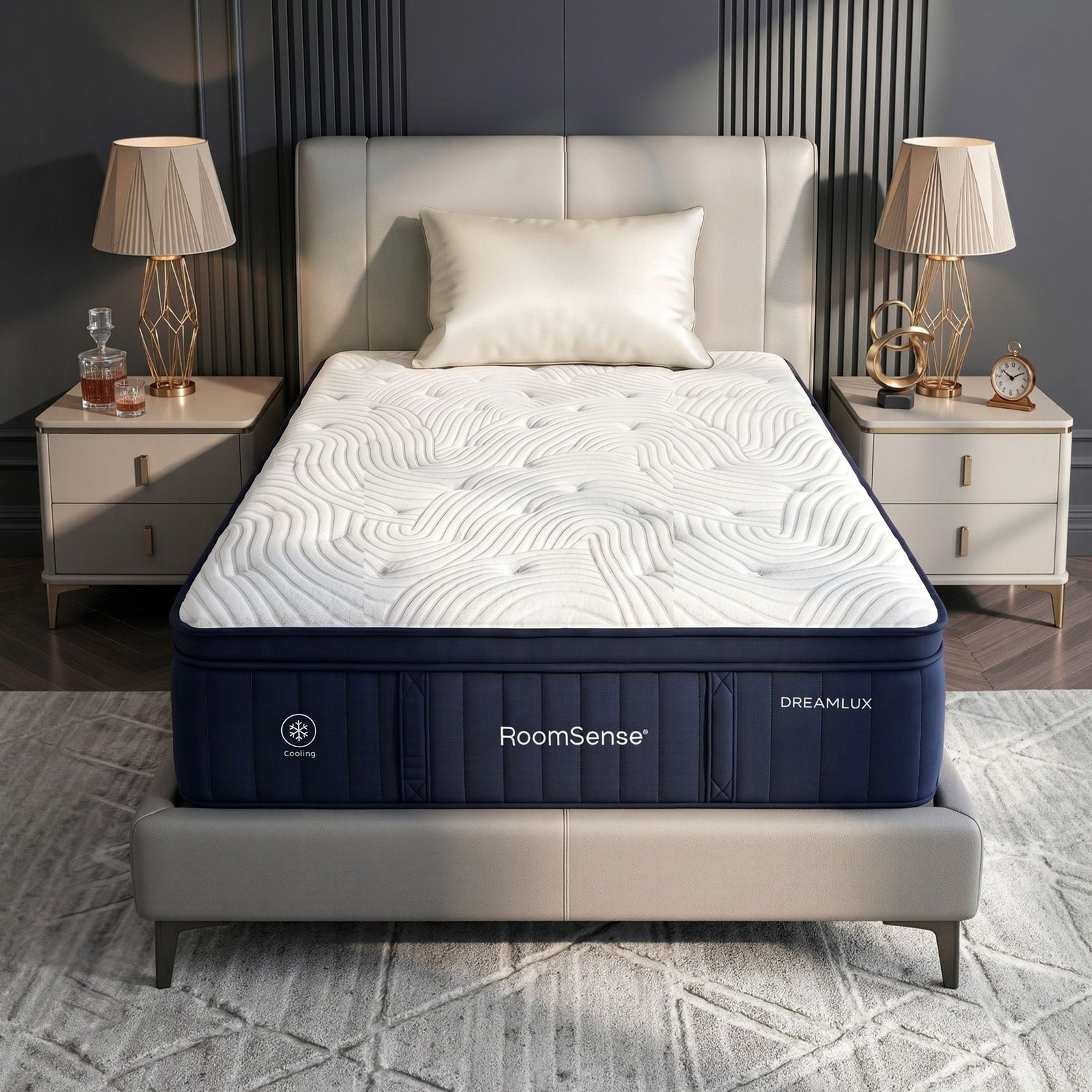 Queen Mattress – 34cm Medium Firm Hybrid, Tencel Cooling Pocket Spring