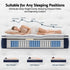 Queen Mattress , 30cm Medium Firm Hybrid Mattress with Latex Lumbar Support for Back Pain Relief , Pocket Spring Mattress Queen Size in a Box