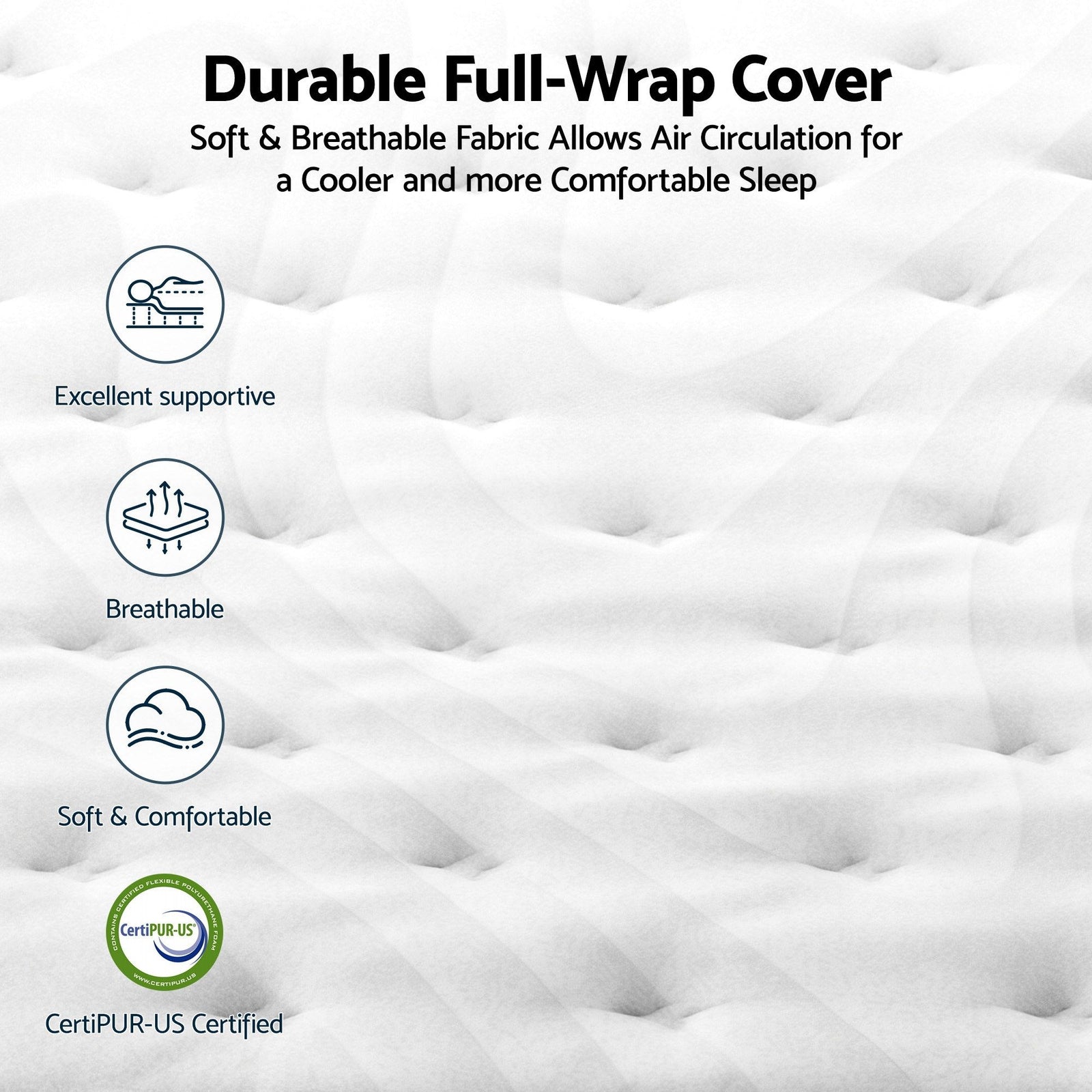 Queen Mattress , 30cm Medium Firm Hybrid Mattress with Latex Lumbar Support for Back Pain Relief , Pocket Spring Mattress Queen Size in a Box