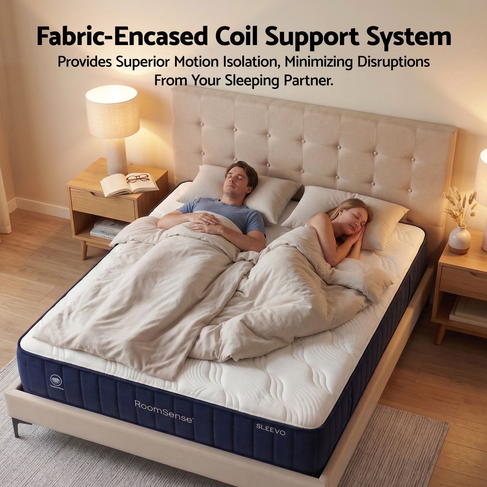 Queen Mattress, 26cm Orthopedic Firm Mattress for Back Pain Relief, Pocket Spring Hybrid Mattress Queen Size for Home & Rental