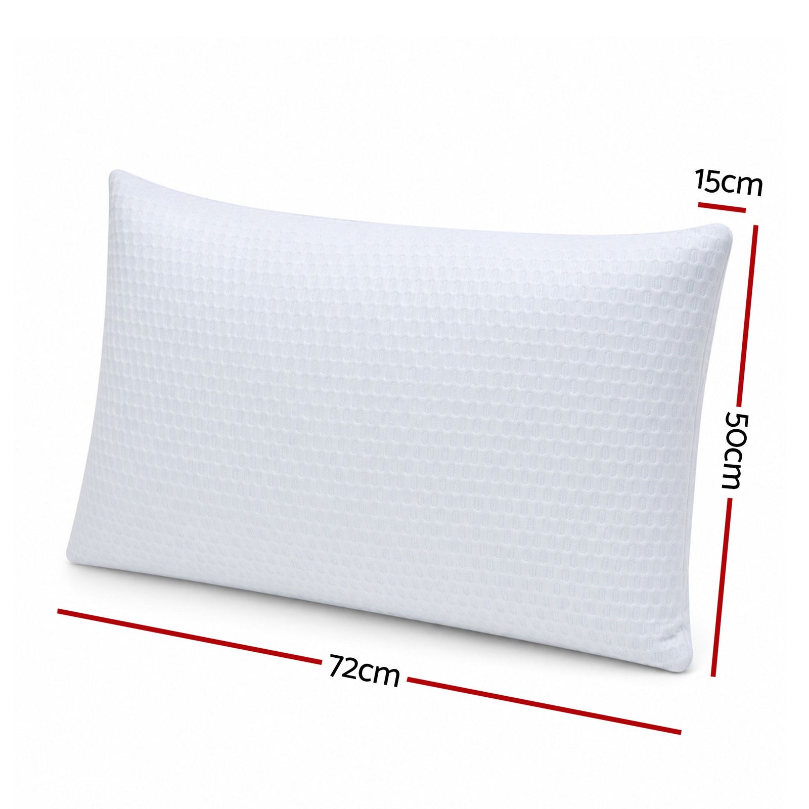 Cooling Memory Foam Pillow Pillows 1 Pack, Anti-Flattening Bed Pillows for Hot Sleepers, Adjustable Shredded Gel Side Sleeper Pillow for Neck Support, Washable Cover, 72x50x15cm