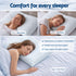 Cooling Memory Foam Pillow Pillows 1 Pack, Anti-Flattening Bed Pillows for Hot Sleepers, Adjustable Shredded Gel Side Sleeper Pillow for Neck Support, Washable Cover, 72x50x15cm
