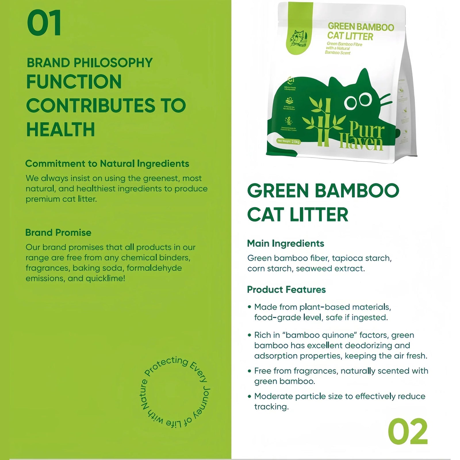 Tapioca Cat Litter with Seaweed Extract – 15kg (6‑Pack)