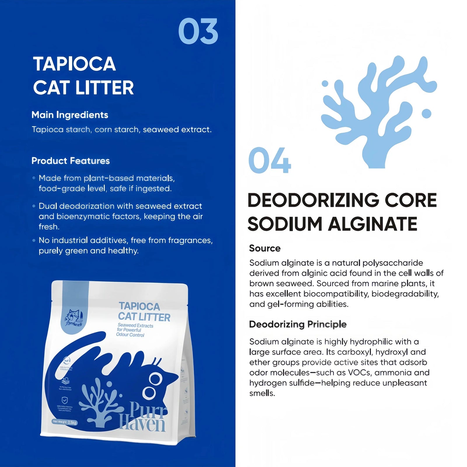 Tapioca Clumping Cat & Kitty Litter, 30kg (12 Pack),Dust Free,Plant-Based,Easy to Clean,Odour Neutraliser,Rapid Liquid Absorption,Non-Toxic Formula