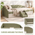 Artiss King Single Upholstered Daybed Sofa Bed with Centre Stairs, Olive