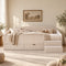 Artiss King Single Upholstered Daybed with Stairs & Storage Drawers, Beige