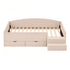 Artiss King Single Upholstered Daybed with Stairs & Storage Drawers, Beige