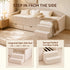 Artiss King Single Upholstered Daybed with Stairs & Storage Drawers, Beige