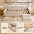 Artiss King Single Upholstered Daybed with Stairs & Storage Drawers, Beige