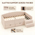 Artiss King Single Upholstered Daybed with Stairs & Storage Drawers, Beige