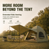 Weisshorn 4 Person Inflatable Air Tent, TC Canvas Glamping Tent with Pump & Pegs